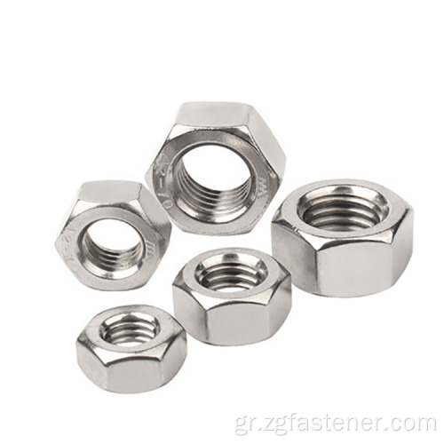 A2-70 DIN 934HEXAGON BOLT NUTS Hex Nuts για χάλυβα κτίριο